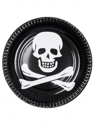 10 Assiettes tête de mort 23 cm