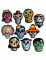 10 Mini décorations en carton Dia de los Muertos 12 x 9 cm