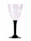 10 Verres a vin pied noir en plastique