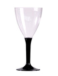 10 Verres a vin pied noir en plastique