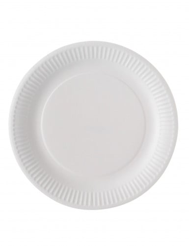 100 assiettes en carton blanc 23 cm sans plastique