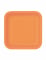 16 Petites assiettes carrées en carton oranges 18 cm