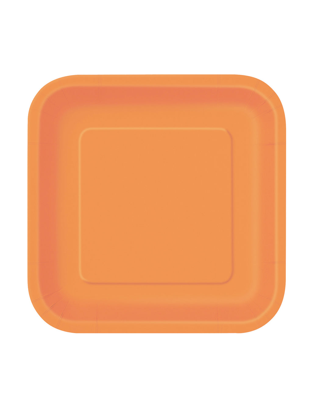 16 Petites assiettes carrées en carton oranges 18 cm