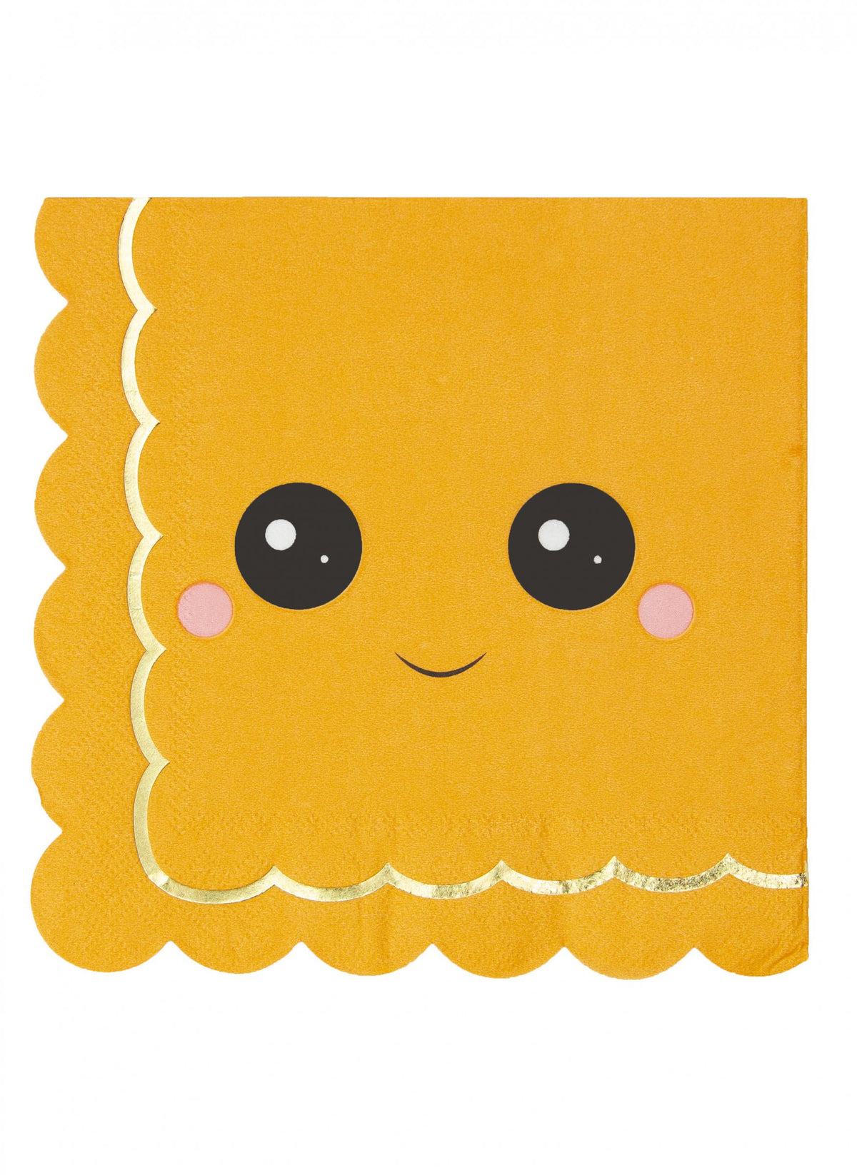 16 Serviettes festonnées en papier citrouille sweety 33 x 33 cm