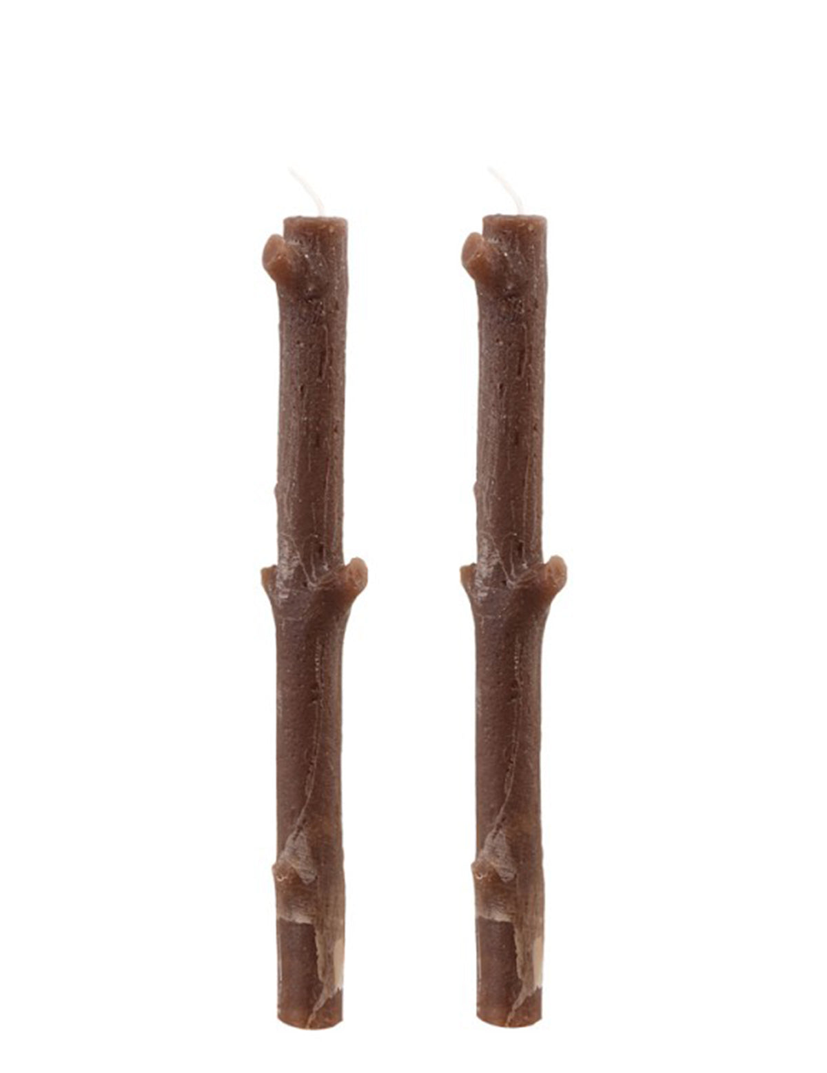 2 Bougies branches d'arbre marron 25 cm