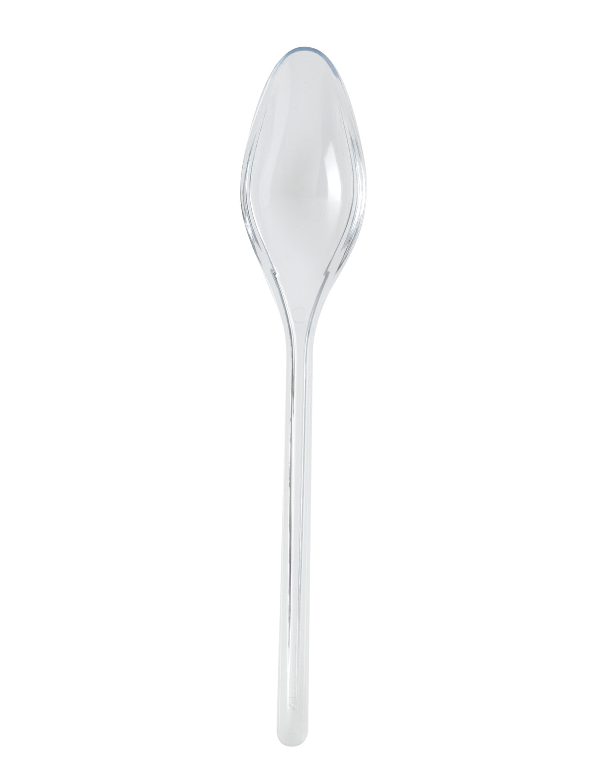 20 cuillères entremet en plastique cristal 14 cm rigides
