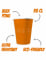 20 Gobelets américains carton recyclable orange 53cl