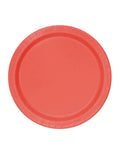 20 Petites assiettes en carton rouge clair 17.1 cm