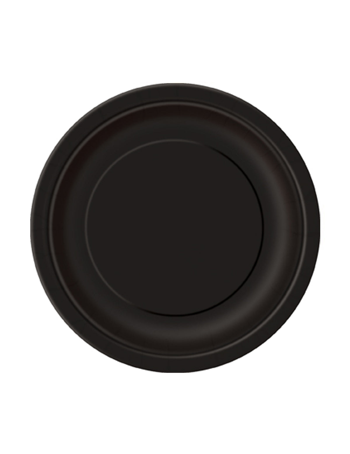 20 Petites assiettes en carton noires 18 cm