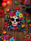 12 Serviettes Catrina Dia de los muertos 16 x 16 cm