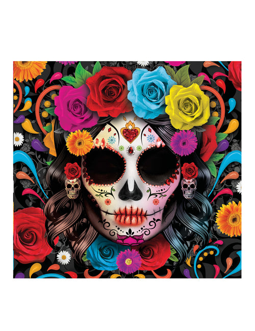12 Serviettes Catrina Dia de los muertos 16 x 16 cm