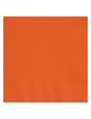 20 Serviettes en papier oranges 33 x 33 cm