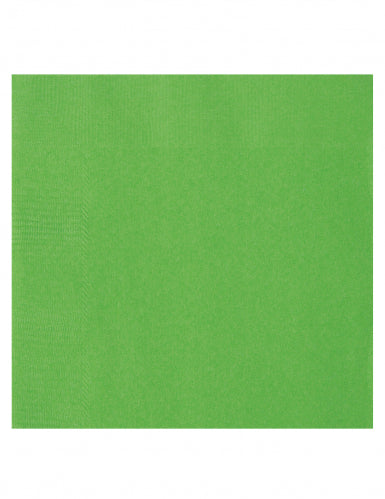 20 Serviettes en papier vert citron 33 x 33 cm
