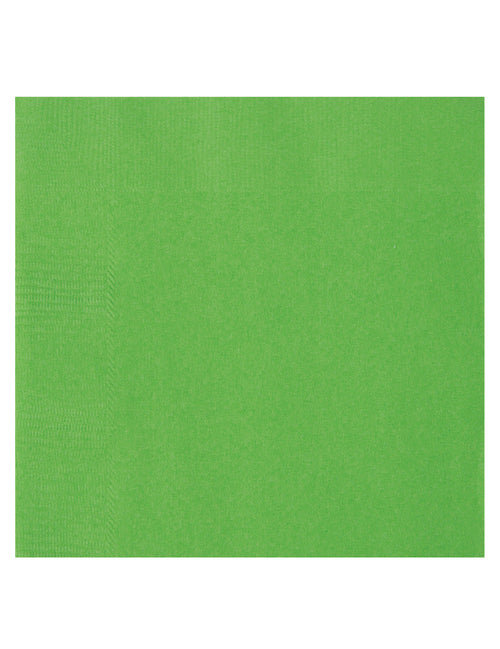 20 Serviettes en papier vert citron 33 x 33 cm