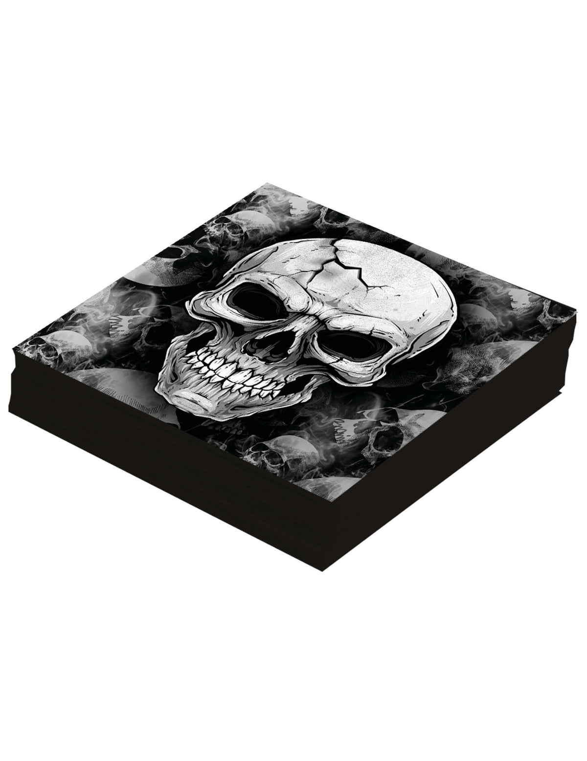 20 Serviettes tête de mort 16 x 16 cm