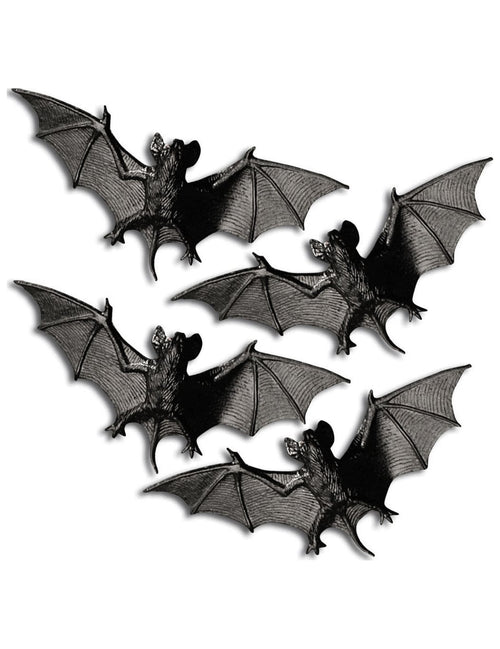 4 Chauves-souris Halloween 11 cm
