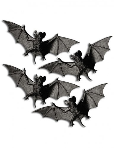 4 Chauves-souris Halloween 11 cm