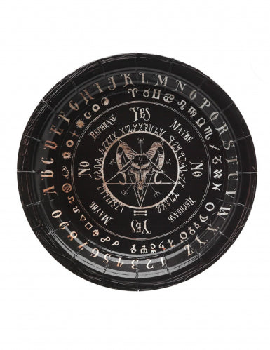 6 Assiettes en carton ouija 18 cm