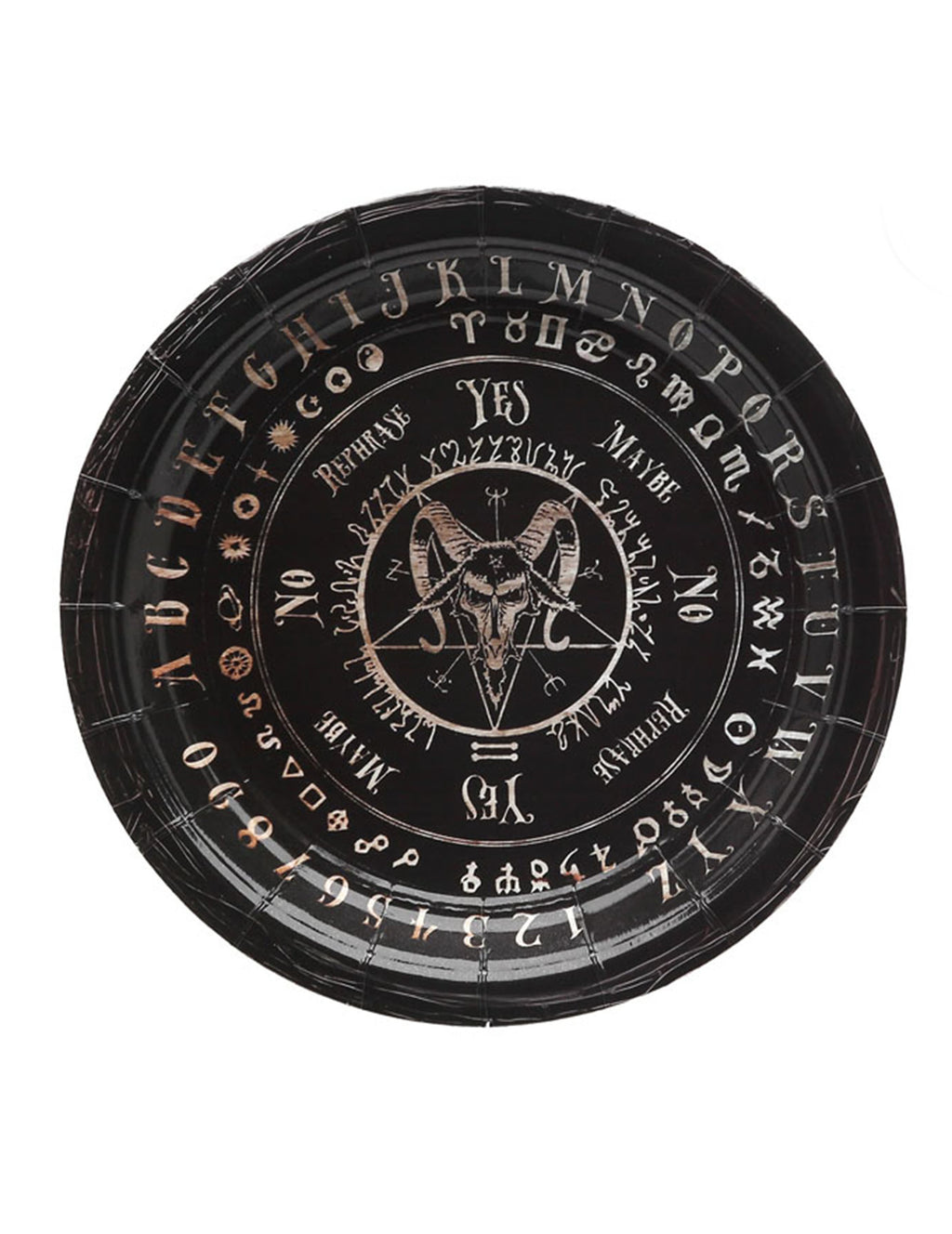 6 Assiettes en carton ouija 18 cm