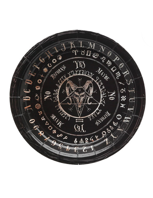 6 Assiettes en carton ouija 18 cm