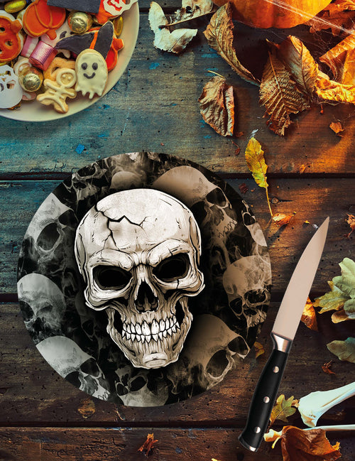 6 Assiettes tête de mort 23 cm