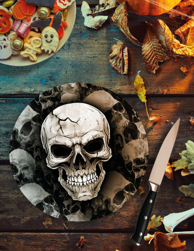 6 Assiettes tête de mort 23 cm