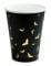 6 gobelets en carton chauve-souris noirs et dorés 220 ml pour Halloween