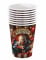 6 Gobelets en carton clown d'Halloween 240 ml
