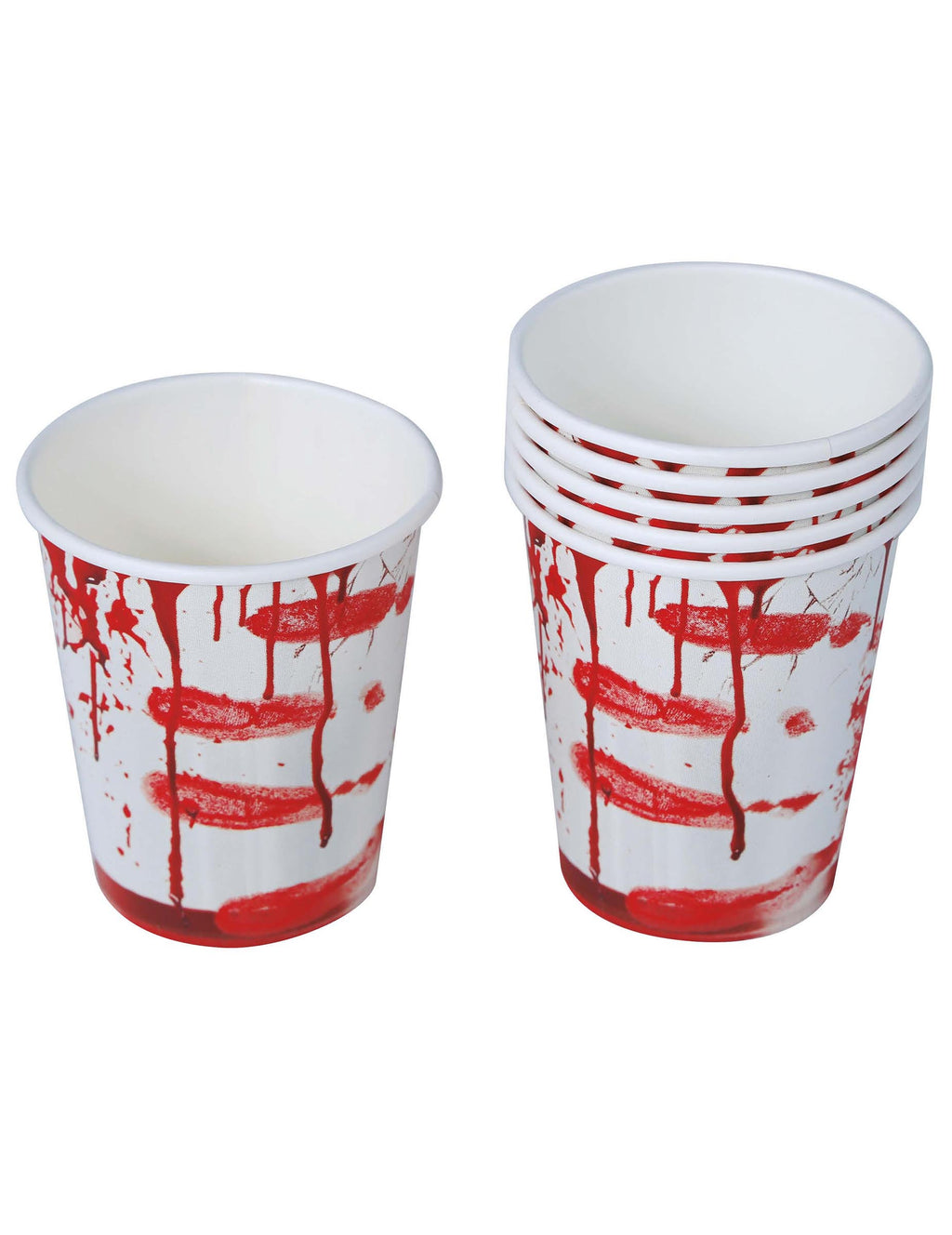 6 Gobelets en carton Halloween ensanglanté 240 ml