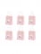 6 sacs à bonbons boo roses et blancs halloween