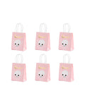 6 sacs à bonbons boo roses et blancs halloween