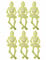 6 Petits squelettes phosphorescents 15 cm Halloween