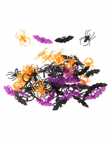 72 chauve-souris et araignées en plastique 2 x 4 cm bagues halloween