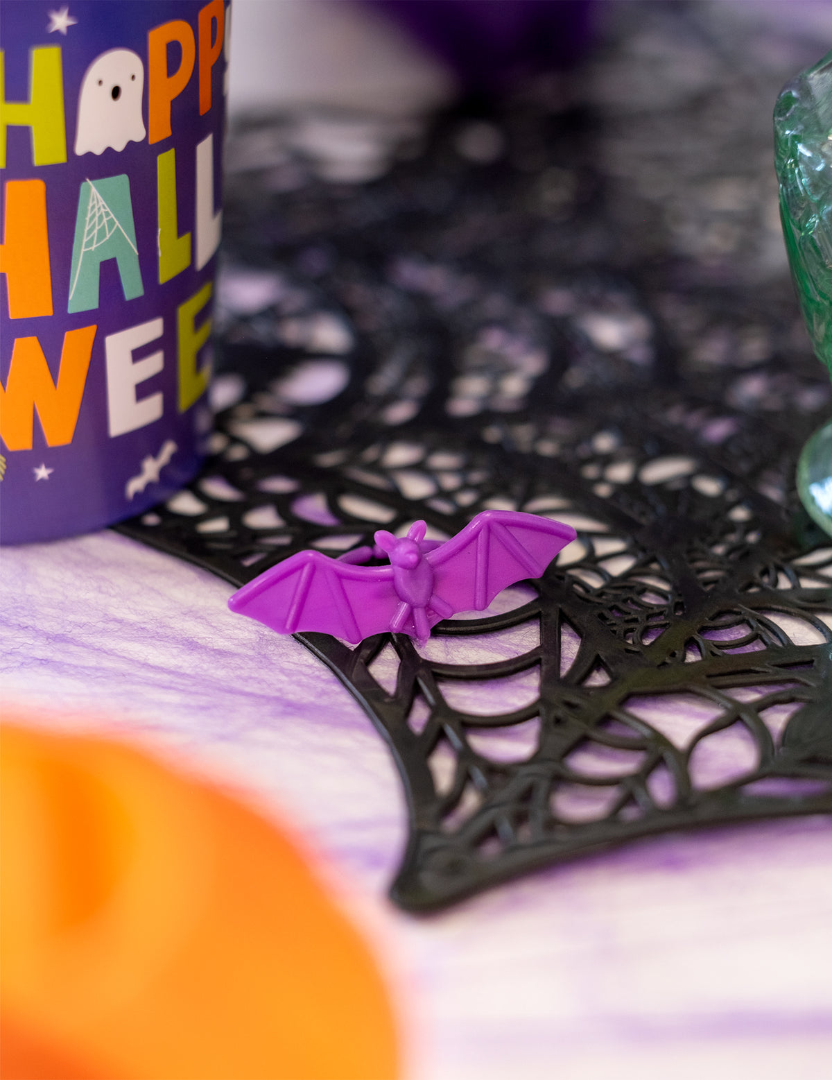 72 chauve-souris et araignées en plastique 2 x 4 cm bagues halloween