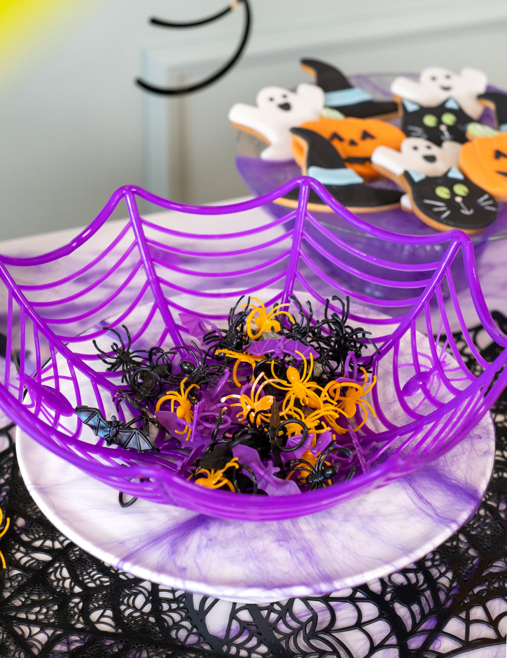 72 chauve-souris et araignées en plastique 2 x 4 cm bagues halloween