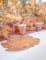 8 assiettes en carton feuille d'automne 23 cm contour doré