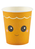 8 Gobelets en carton citrouille sweety 200 ml