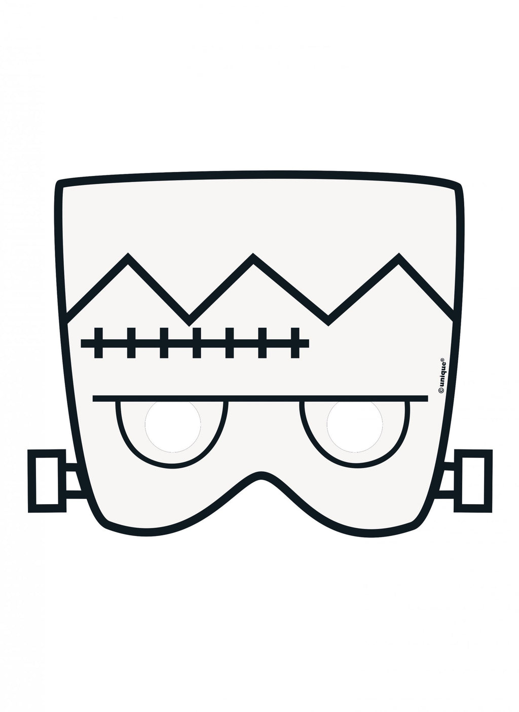 8 masques en papier à colorier Halloween, activité créative enfant