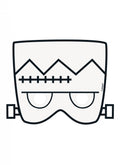 8 masques en papier à colorier Halloween, activité créative enfant