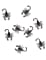 8 Scorpions noirs 6 cm