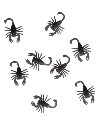 8 Scorpions noirs 6 cm