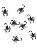 8 Scorpions noirs 6 cm
