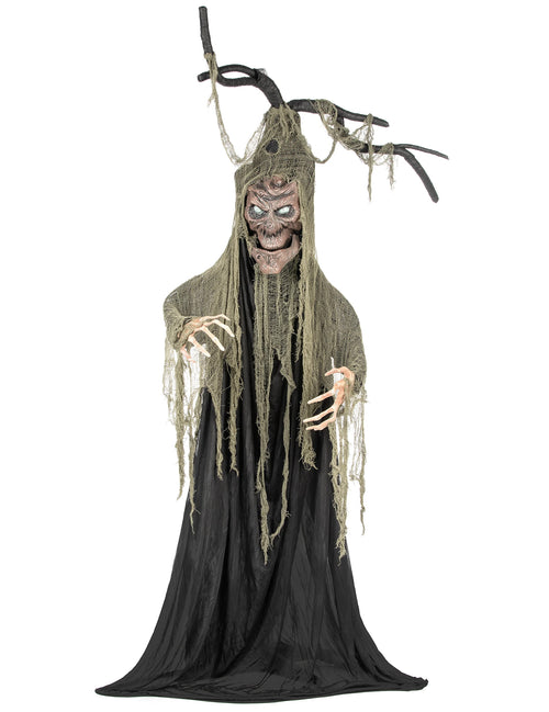 Arbre hanté articulé lumineux et sonore 2 m Halloween