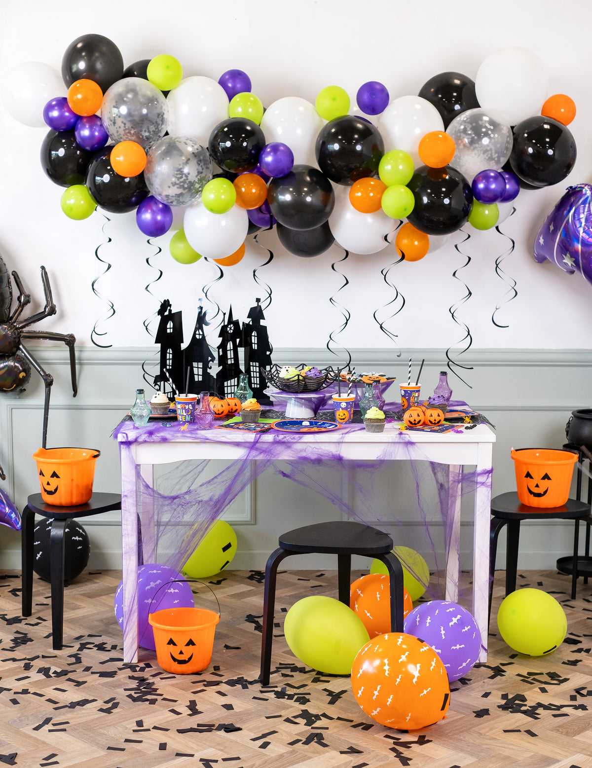 Arche de 70 ballons Halloween 4m