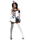 Pack arlequine noir et blanc sexy femme — illustration du pack