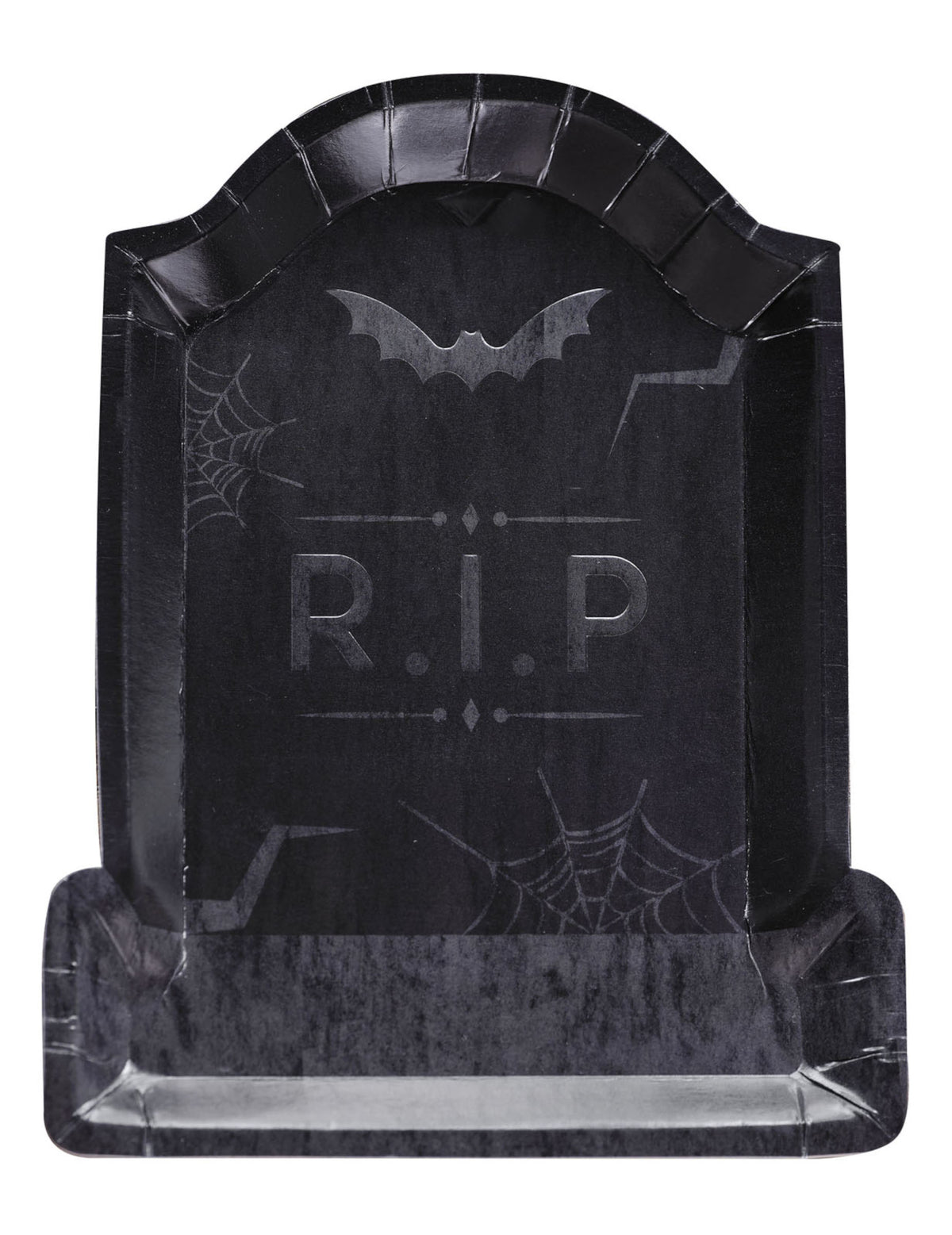 8 assiettes en carton pierre tombale rip halloween