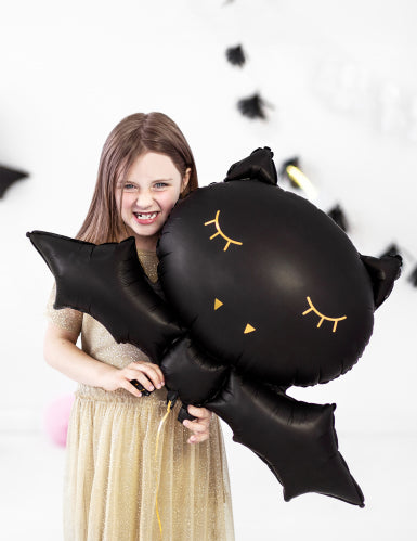 Ballon aluminium chauve souris noire 80 x 52 cm