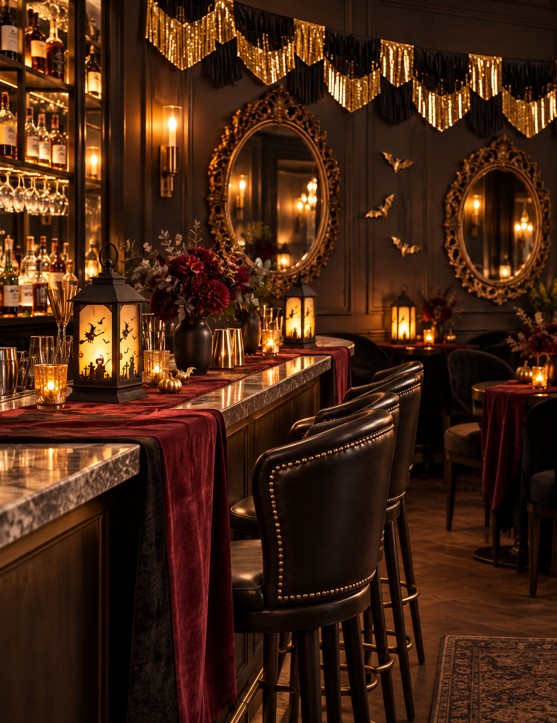 Pack décoration Bar Gothique Chic — mise en situation illustrative
