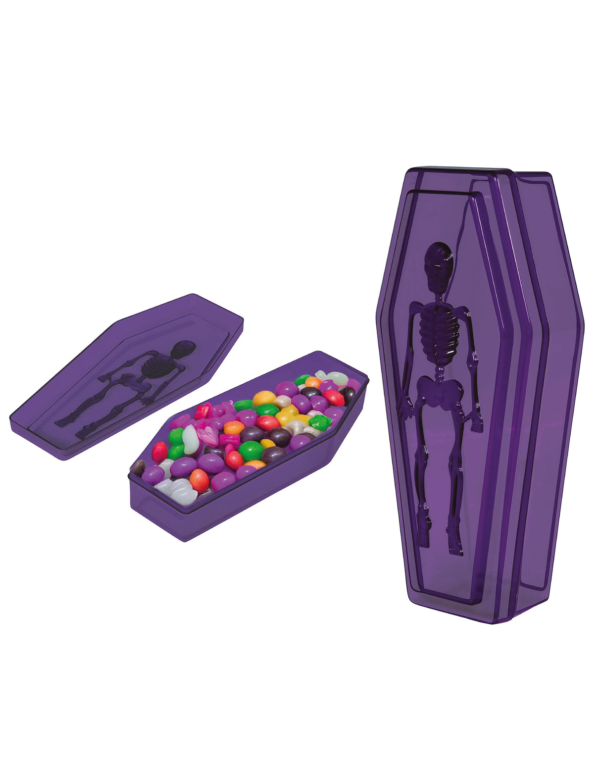 Boite cercueil violette 19 cm