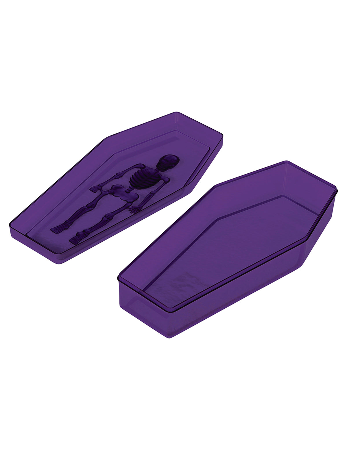 Boite cercueil violette 19 cm